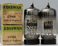 CV455 ECC81 Ediswan Made in England Amplitrex Tested 1MP #1724011 1724012