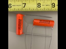 Lot of 2 NOS SBE Orange Drop Caps - .47uF 200V 10 - Audio Grade