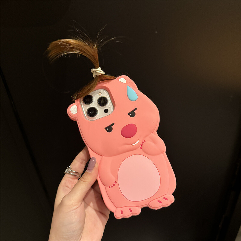 Funny Loopy Hair Silicone Case Cover For iPhone 16 Pro Max Plus 15 14 13 Pro Funny Loopy Hair Silicone Case Cover For iPhone 16 Pro Max Plus 15 14 13 Pro
