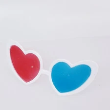Lol Surprise OMG Doll Pink Chick Accessory Red Blue Heart Shaped Glasses