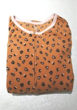 Sz 10 Kids Pajamas, Just One You Carter's 1 pc Full Body Coral Leopard Spots New