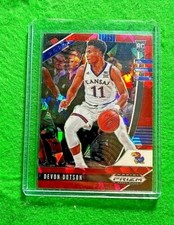 DEVON DOTSON PRIZM RED CRACKED ICE ROOKIE CARD JERSEY #11 KANSAS RC BULLS 2020 