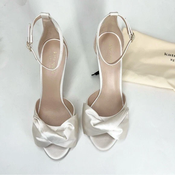 sandali da sera kate spade new york donna sposa fiocco avorio raso taglia 8B