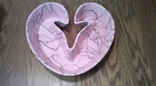 vintage Hull MCM pink & black drizzle candy dish nice looking item     Z26