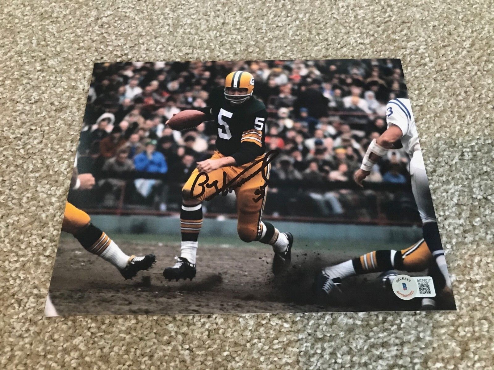 Paul Hornung Autographed Signed Green Bay Packers 8x10 Photo HOF IRISH BAS BECKETT 