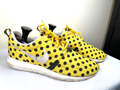 Nike Roshe Run Yellow and Black Polka Dot Shoes Sz 10.5 - NIKE Roshe Run NM QS Yellow Black Polka Dot 2015  main image 2