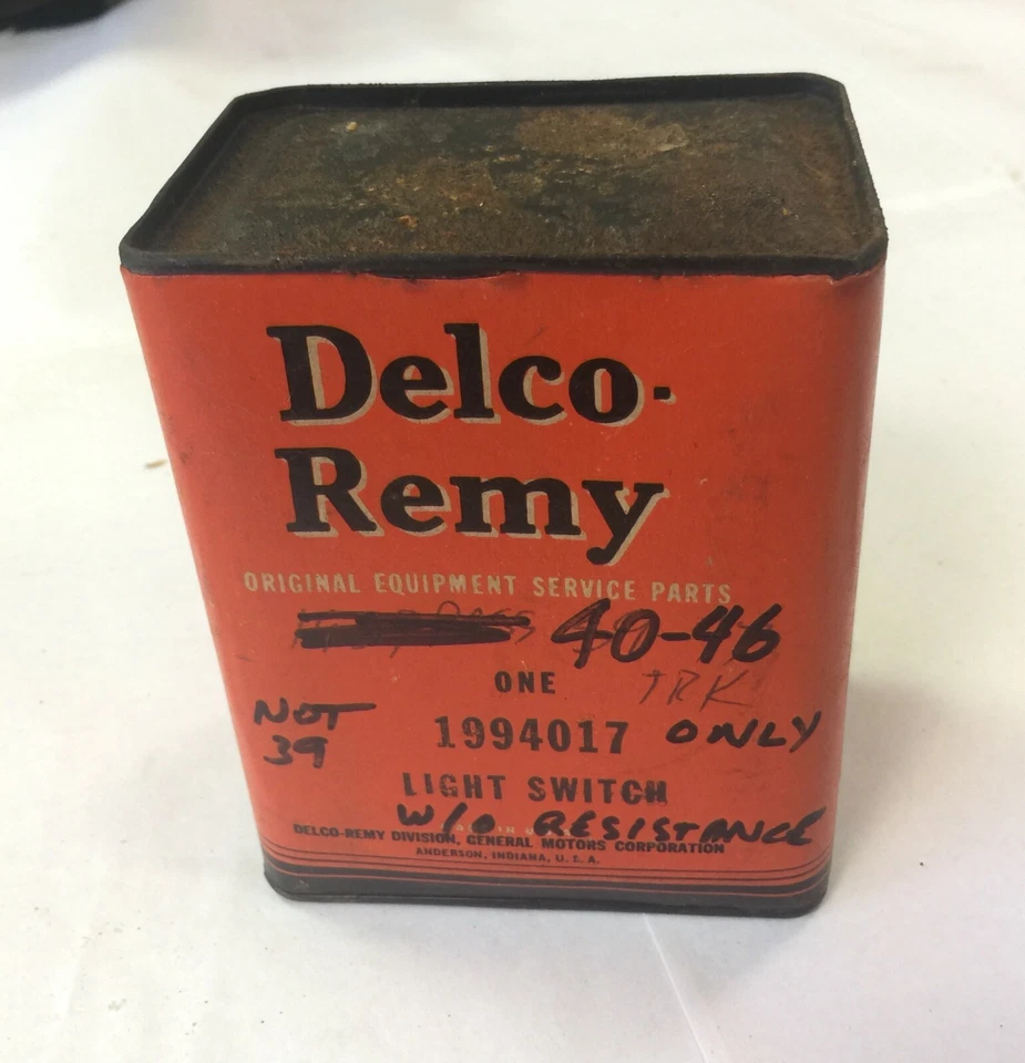 Interruptor de luz de cabeza N.O.S Delco Remy parte #1994017 para camión Chevy GMC 1940-46 #S1 Foto 2 de 3
