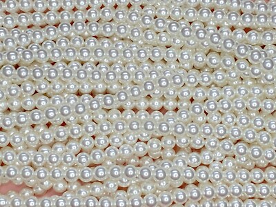 6 MM IMITATION PERLEN - ELFENBEIN oder WEISS
