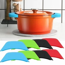 Silicone 2pcs Pot Holder Cast Iron Hot Skillet Handle Pan Cover Sleeve  Kitchen