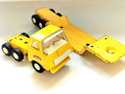 70er Jahre Mini Tonka Tieflader sehr gutes Originalmodell - rostfrei 