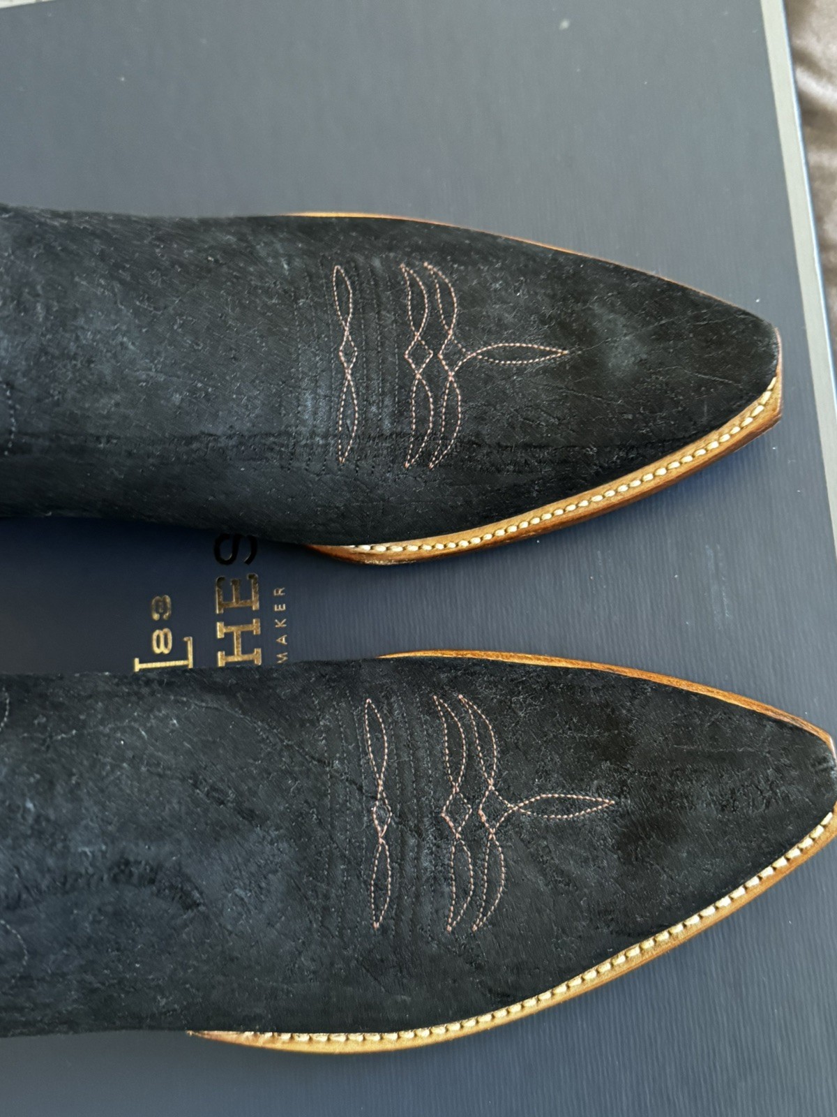 Lucchese Classics Exotic Hippo Cowboy Boots Mens 13.5 D •• L1422.54 image 7