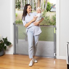 Retractable Baby Gate - Mesh Dog  Pet Gate for Stairs