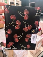 NWT Coach Notebook With Cherry Print CDB79