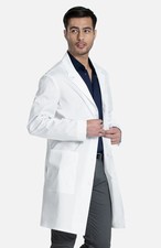 White lab Coat xl, cherokee, longer length mid-thigh 
