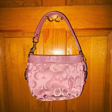Authentic y2k Coach Pink Mini Zoe Demi handba...