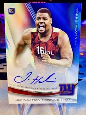 2013 Johnathan Hankins Topps Platinum Refractor Auto Rookie Card #A-JHA Giants. rookie card picture