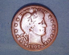 1900-S BARBER25C QUARTER  VG CLEANED **410-4
