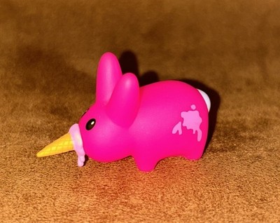 Kidrobot Frank Kozik Smorkin' Labbit Pink Ice Cream Cone 1.5'' Mini Vinyl Figure