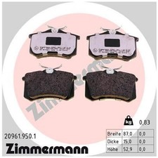 Satz Bremsbeläge Bremsklötze hinten für VW Corrado 53I Golf 2 19E 3 1H1 | 238