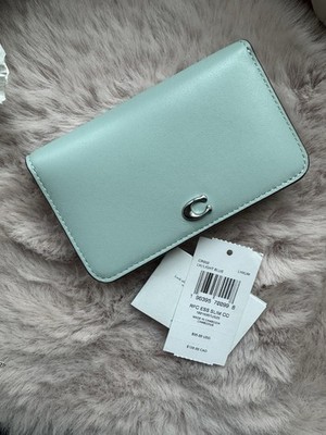 NWT Coach Essential Slim Card Case Wallet CR990 in Silver/Light