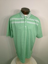 Footjoy Mens XL Green White Heathered Short Sleeve Golf Polo Shirt