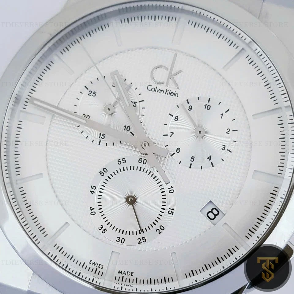 Reloj Calvin Klein Cronógrafo Hombre - Esfera Blanca - Correa Silicona Blanca Foto 4 de 4