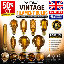 E27 B22 E14 Vintage Antique Style Bulbs Edison Industrial Filament Bulb Light