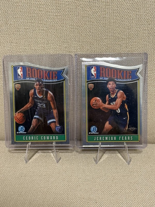 Topps 2025-26 Bowman Chrome ROY Favorites Rookie Lot 2 Fears RY-7 Coward RY-11