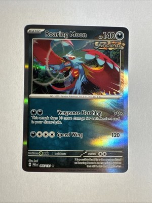 1x Prismatic Evolutions Pokémon Roaring Moon Holo Englisch NM/M Pokemon