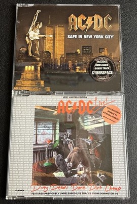 AC/DC Safe In New York City + Dirty Deeds Done Dirt Cheap Live CD Rare Import 