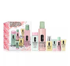 Clinique Great Skin Everywhere Set 6pc Full Size Cleanser Moisturizer NEW 85