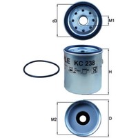 Kraftstofffilter Mahle KC 238D FüR Jeep Chrysler Cherokee Grand I