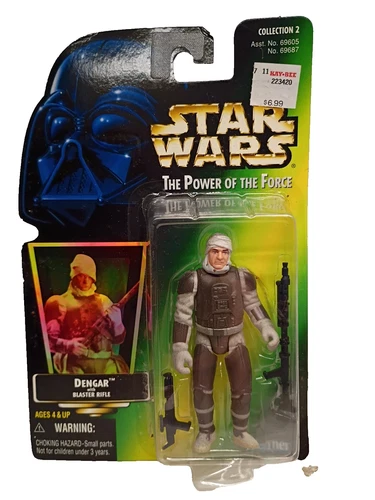 Star Wars Kenner Power Of The Force Dengar Bounty Hunter Green Card 3.75"