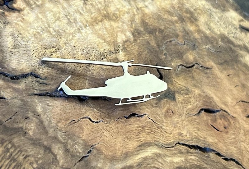 Huey Bell UH-1 Iroquois Stainless Steel Helicopter Pin