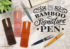 History & Heraldry Personalised Bamboo Signature Pens (Choose Your Name)