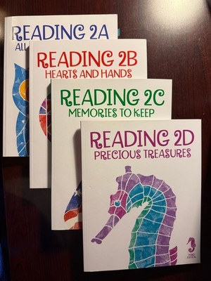 BJU Press - 4 Books: Reading 2A , 2B, 2C, 2D Student 3rd Edition, 2nd Grade