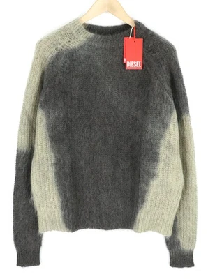 DIESEL K-Osimo Pull Homme M Mohair Laine Tricoté RRP€350 Gris - Photo 1/4