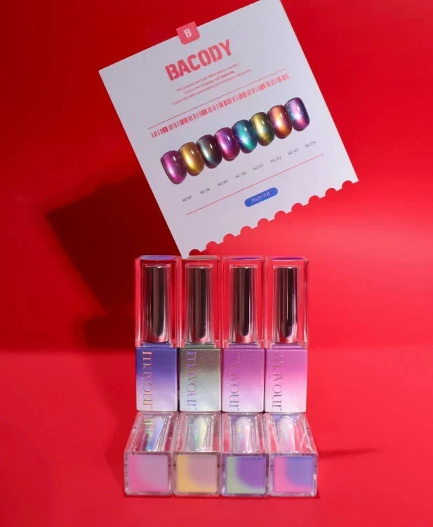 MAYOUR Barcody Magnetic Gel Nail Set / 8 Colors / Cat Eye Effect / K-Beauty /NEW