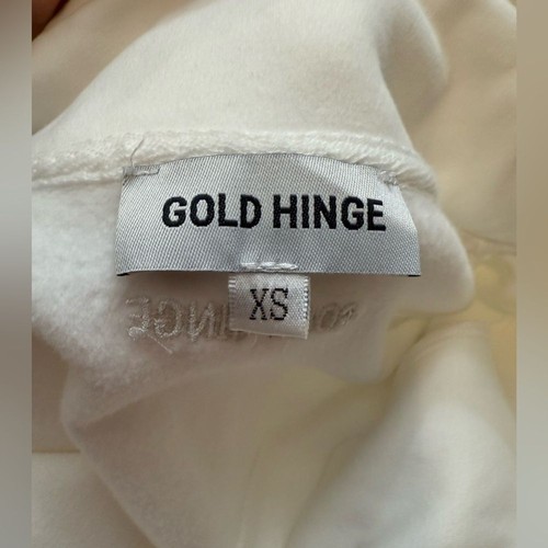 Gold Hinge Collared Fleece Lined Long Sleeve Side Cinched Crop Jacket XS - Picture 6 of 10