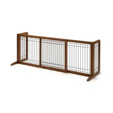 Wood Freestanding Pet Gate, Large, Autumn Matte Finish