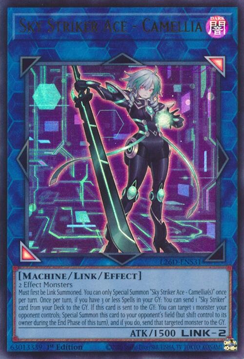 acgカード　　legend of  UR⭐︎213 Sky Striker Ace-Camellia L26D-ENS31 Legendary Modern Decks 2026