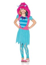 Growling Gertie Monster Furry Hooded Costume Dress Child Large 12-14