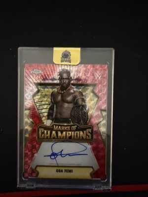 2026 WWE Topps Chrome Oba Femi Marks Of Champions Autograph 5/5