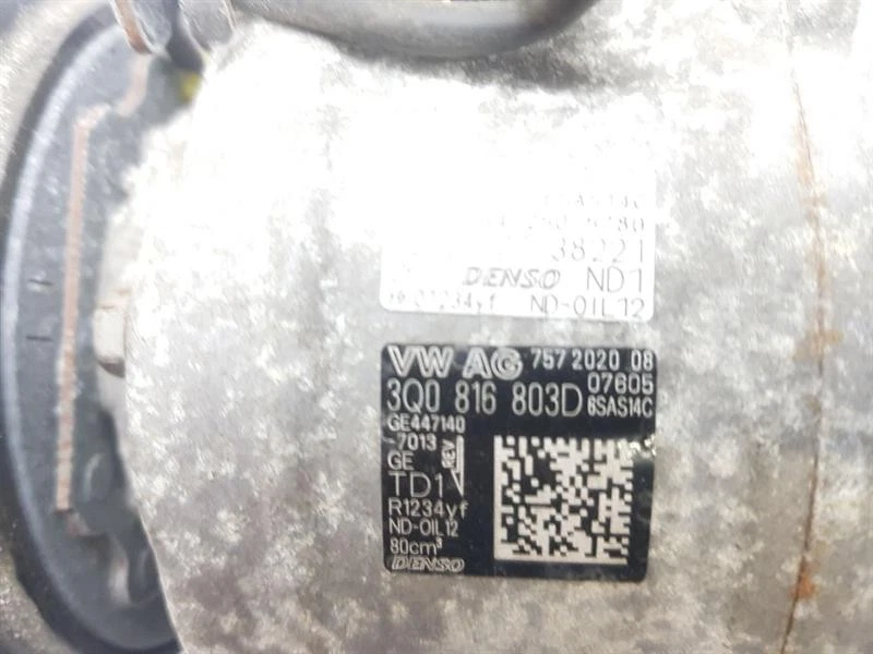 2020 VOLKSWAGEN GOLF A/C AIR CON COMPRESSOR PUMP 1.5 PETROL DPBA 3Q0816803D - Image 4 of 4