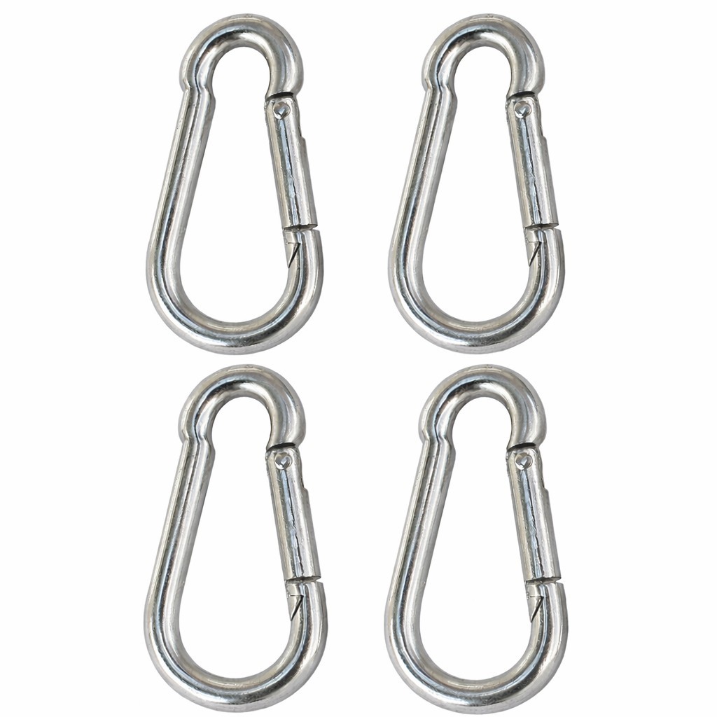 Carabiner Hooks Galvanized 10x100mm Carabiner Snap Hook Feuerwehrkarabiner 4Stk