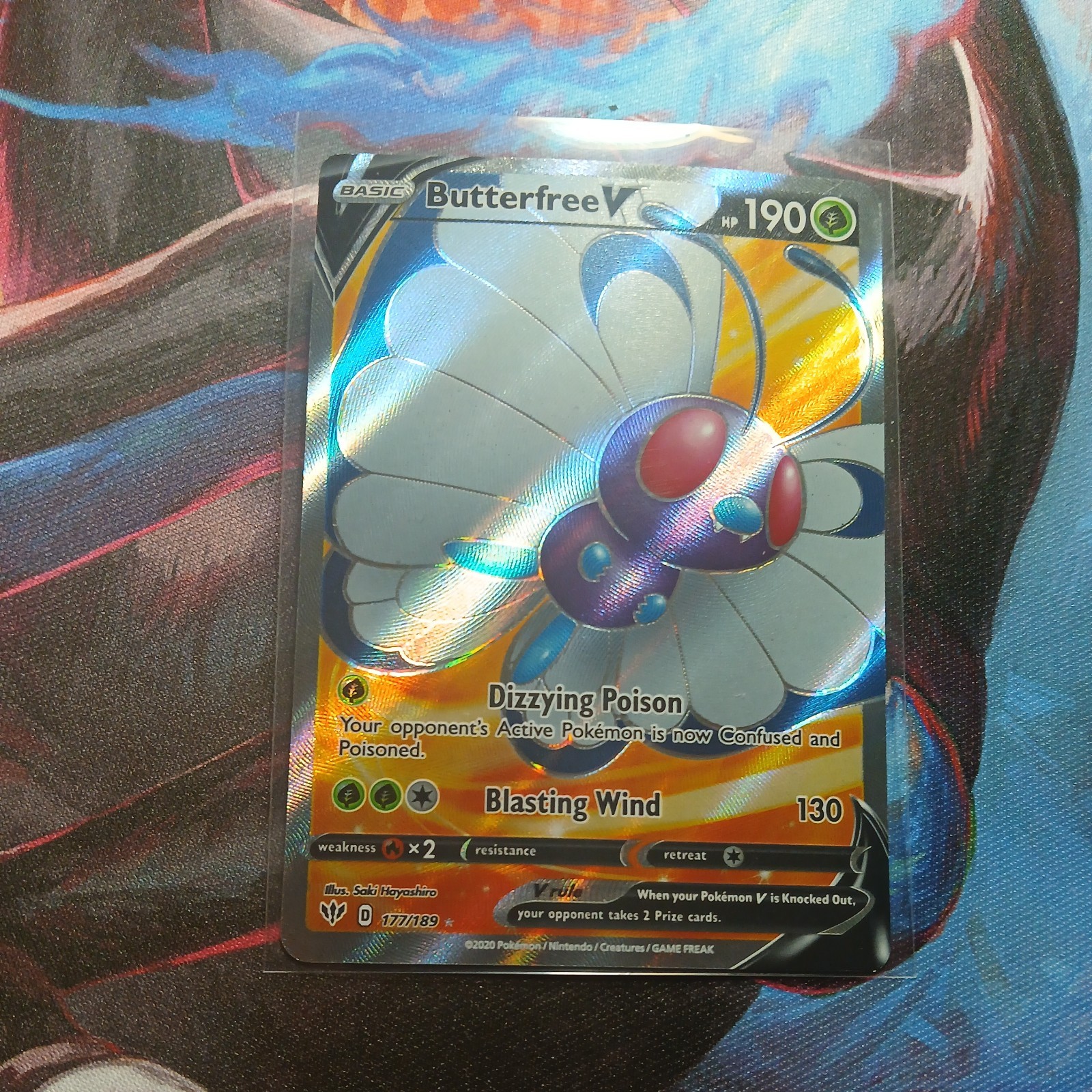 Butterfree V 177/189 Darkness Ablaze Ultra Rare Full Art Pokemon Card NM