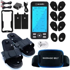 Rechargeable TENS Muscle Stimulator with Flex Belt for Pain Relief