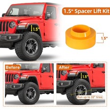 Fit 18-26 Jeep Wrangler Jl 1.5 Inch Front Rear Spacer Lift Kit For 33 Inch Tire