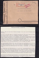 AN250) Frz. Zone Rh.-Pfalz : R-Beleg Einschreiben aus Aufl&ouml;sung Spezialsammlung