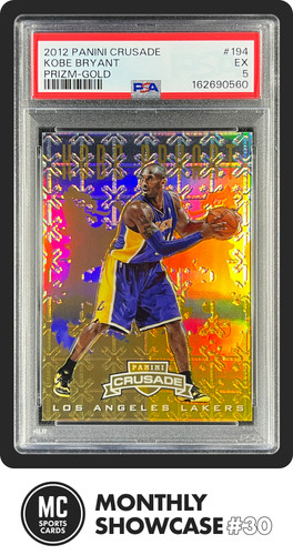 KOBE BRYANT PSA 5 2012 PANINI CRUSADE #194 GOLD PRIZM 1/10 LAKERS POP 1